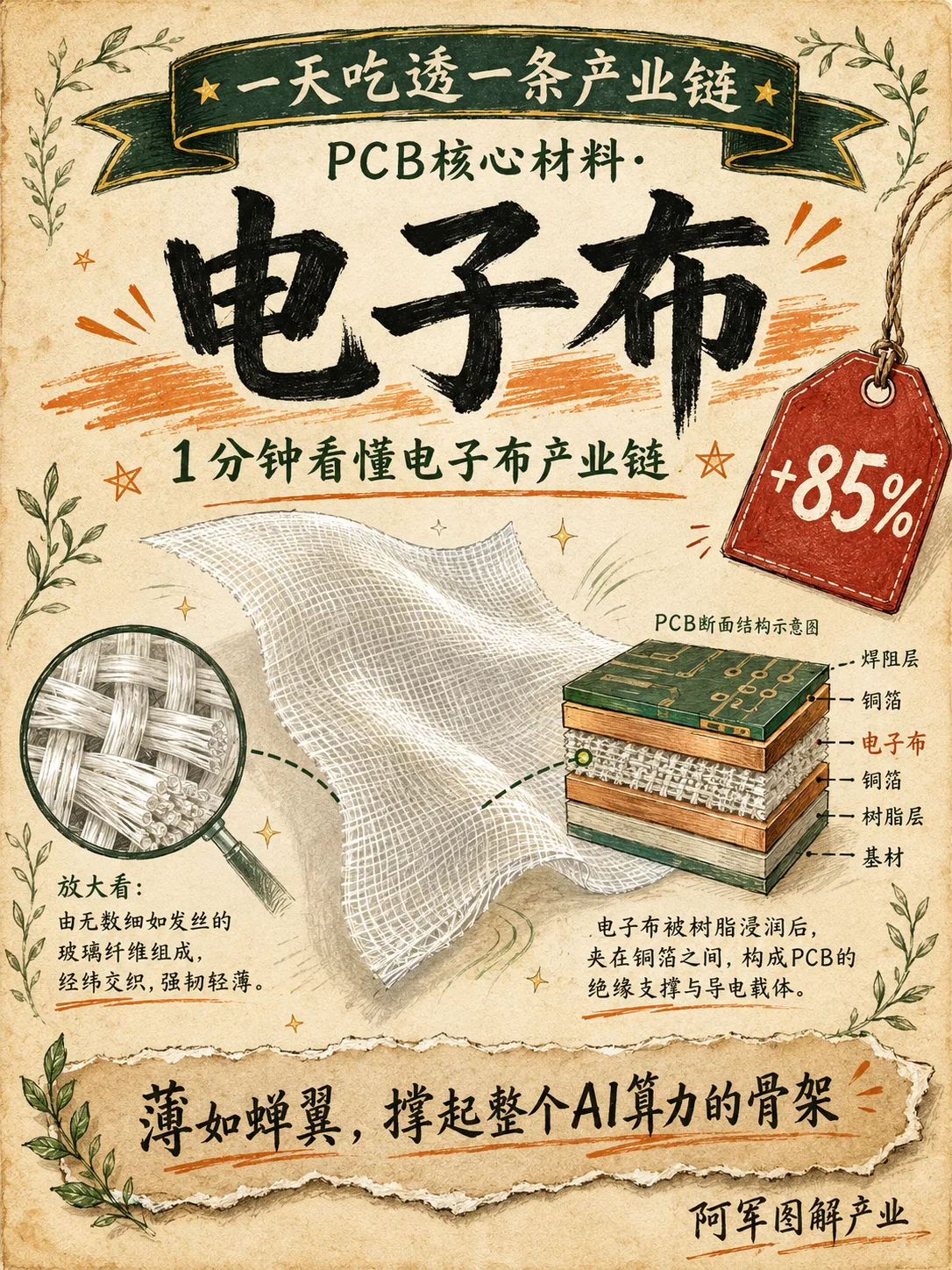 电子布产业链图解封面