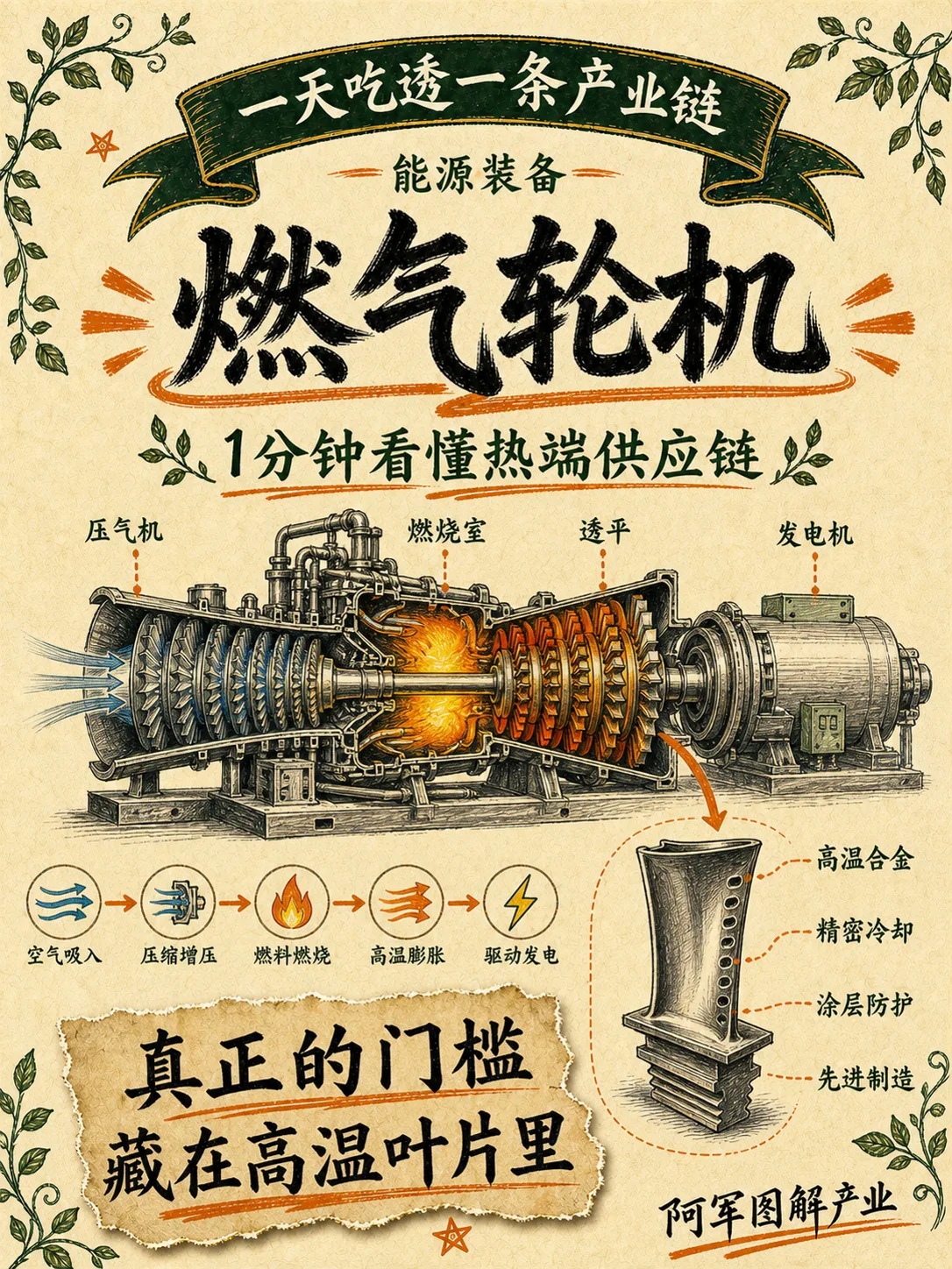 燃气轮机产业链图解封面
