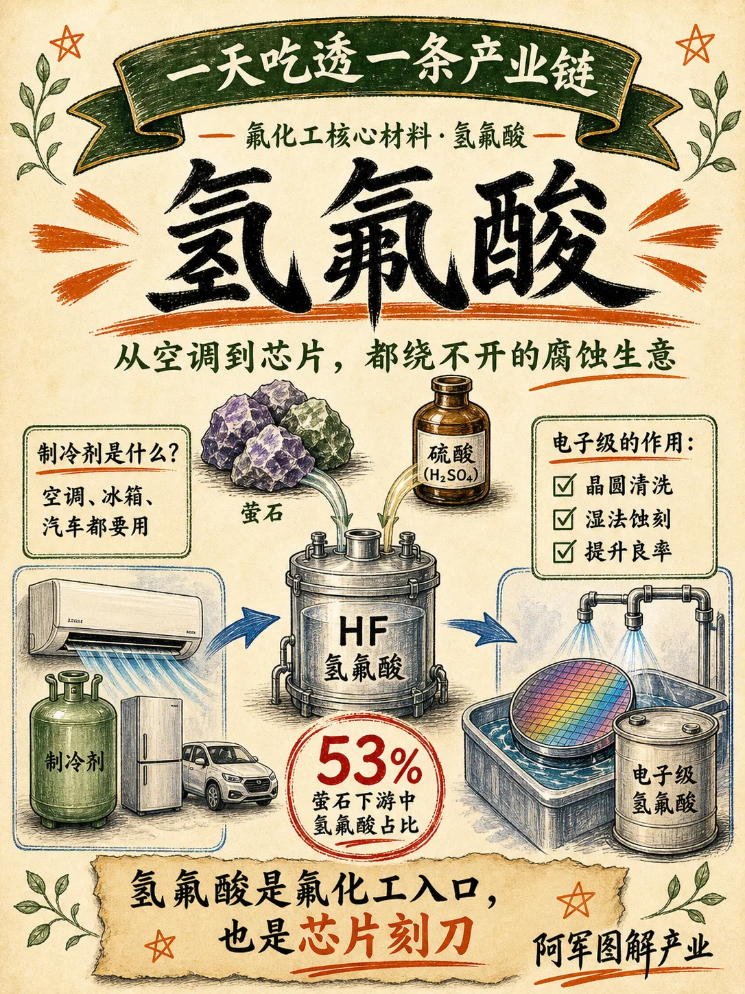 氢氟酸产业链图解封面