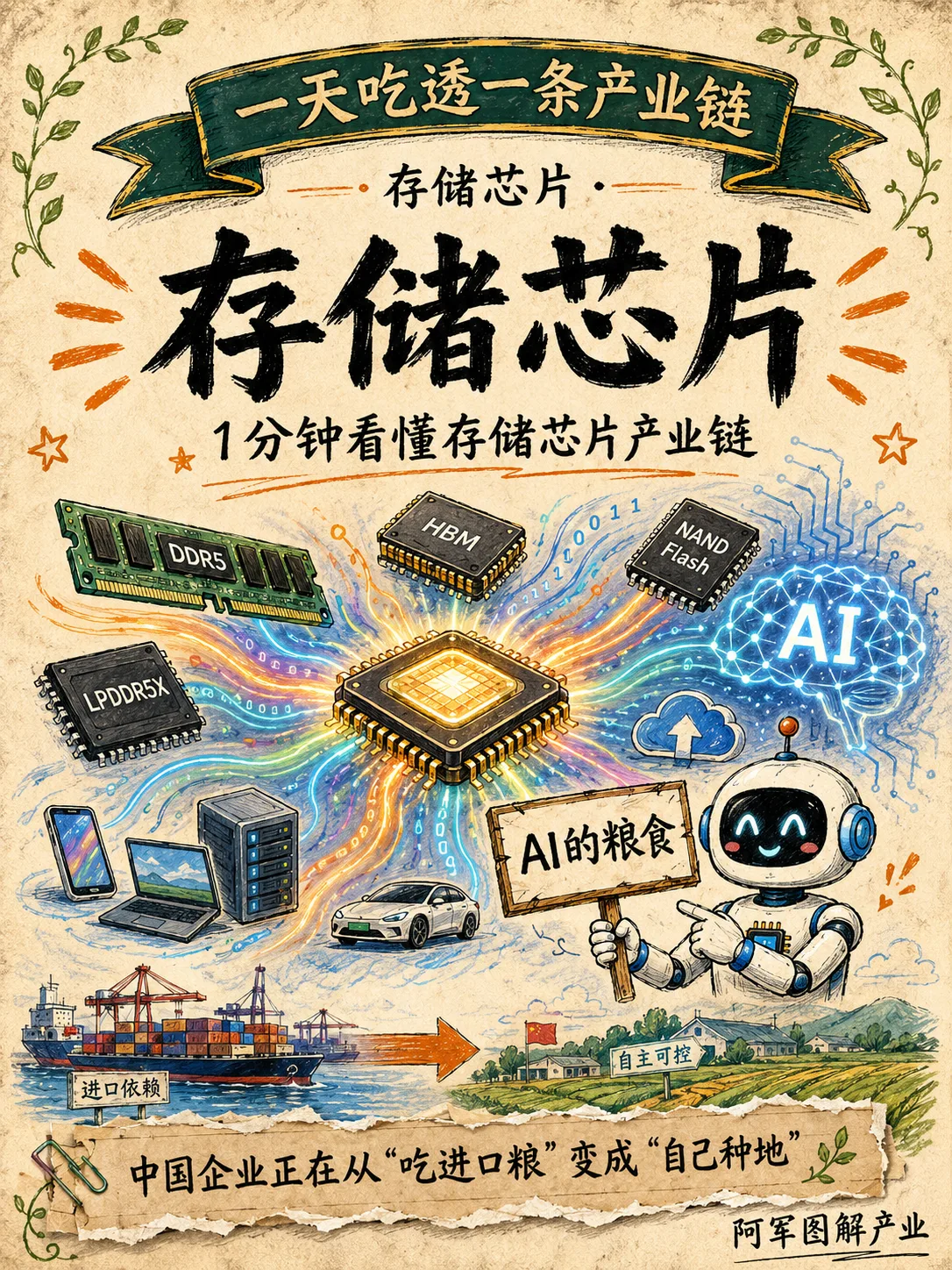 存储芯片产业链图解封面