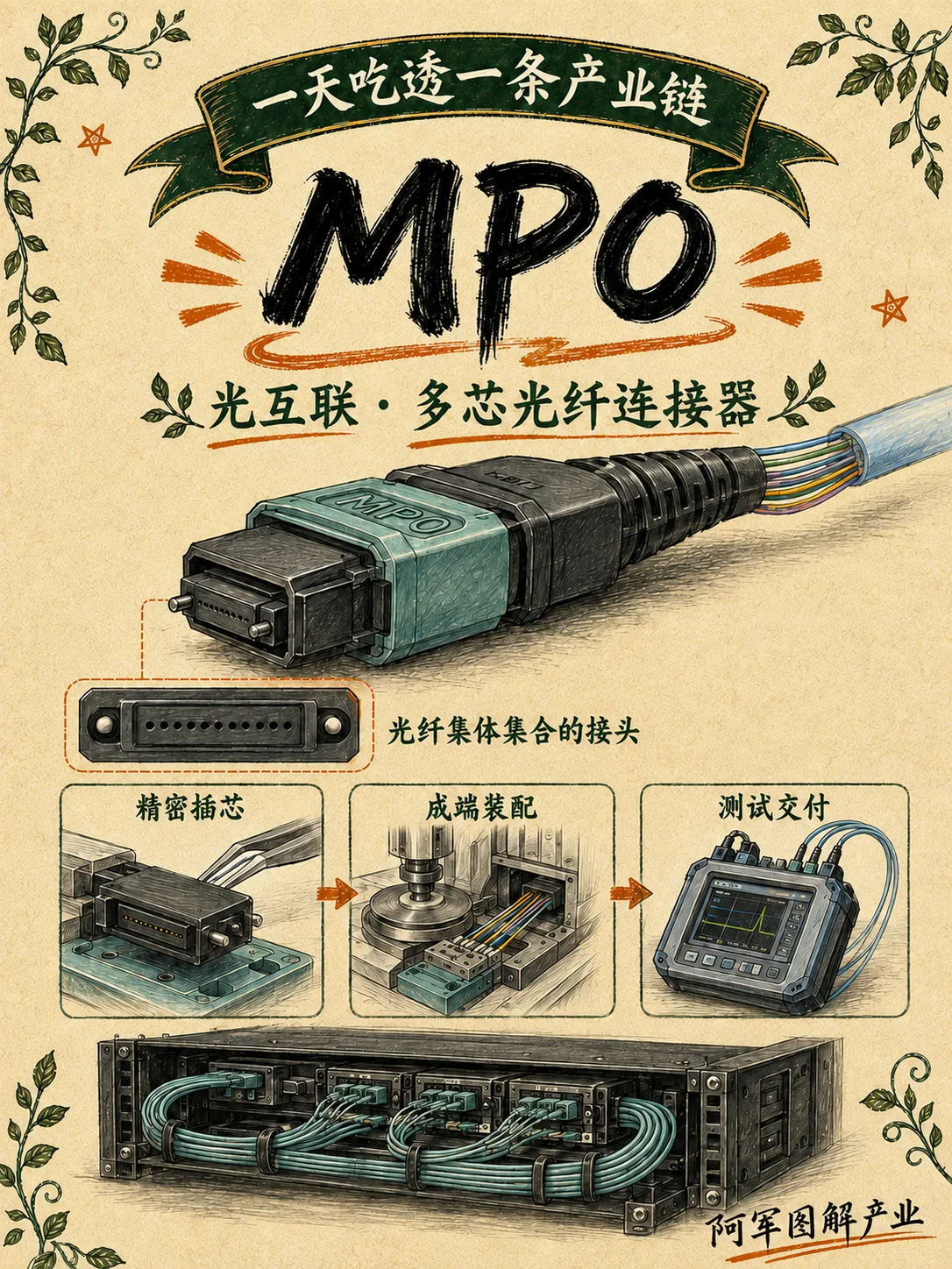 MPO 光纤连接器产业链图解封面